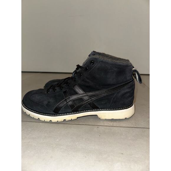 Onitsuka Tiger MEXICO Boots Mens 8 Black Suede Leather RINKAN 1183B407-001 - Picture 8 of 15